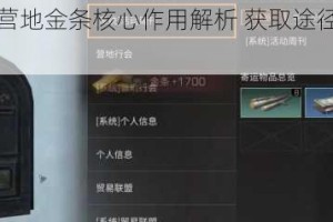 明日之后营地金条核心作用解析 获取途径与使用技巧全攻略