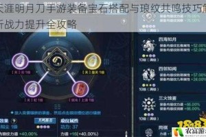 天涯明月刀手游装备宝石搭配与琅纹共鸣技巧解析战力提升全攻略