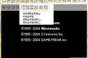 口袋妖怪黑版金手指代码完全指南 图文详解使用技巧与实战教程
