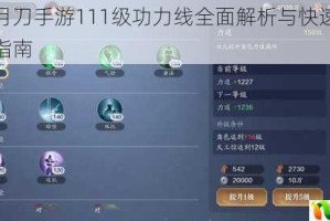 天涯明月刀手游111级功力线全面解析与快速提升技巧最新指南