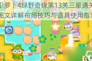 保卫萝卜4绿野奇缘第13关三星通关攻略图文详解布局技巧与道具使用指南
