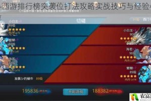 乱斗西游排行榜突袭位打法攻略实战技巧与经验心得分享