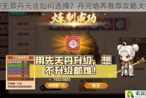 造梦无双丹元该如何选择？丹元培养推荐攻略大揭秘