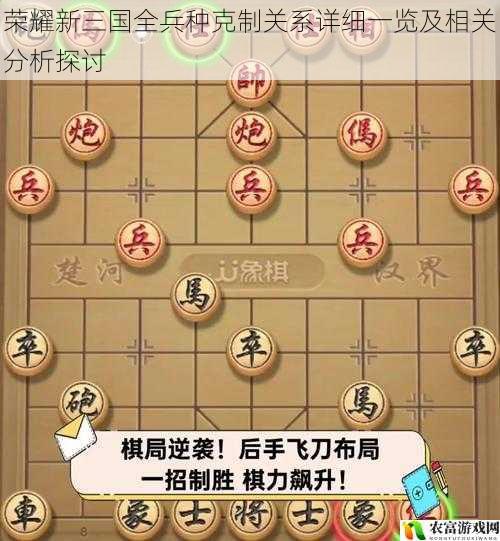 在荣耀新三国的战场上，兵种的选择与克制关系犹如棋局中的棋子布局，一招不慎可能满盘皆输。就如同赤壁之战中，曹操的百万大军虽势如破竹，但却被孙刘联军的火攻所破，其中兵种的克制关系起到了关键作用。将详细探讨荣耀新三国全兵种克制关系，并进行相关分析与探讨。