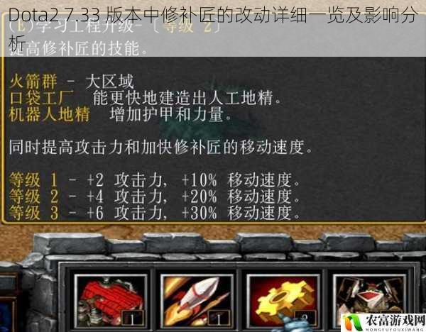 Dota2 7.33 版本中修补匠的改动详细一览及影响分析