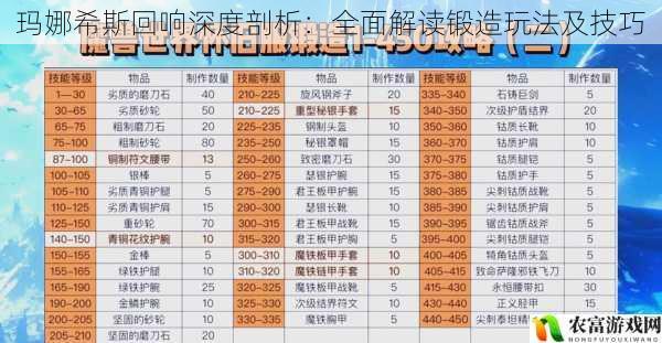 玛娜希斯回响深度剖析：全面解读锻造玩法及技巧