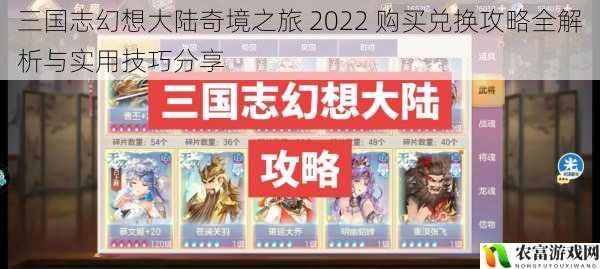 三国志幻想大陆奇境之旅 2022 购买兑换攻略全解析与实用技巧分享