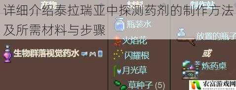 详细介绍泰拉瑞亚中探测药剂的制作方法及所需材料与步骤