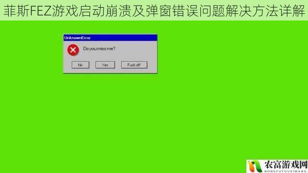 菲斯FEZ游戏启动崩溃及弹窗错误问题解决方法详解