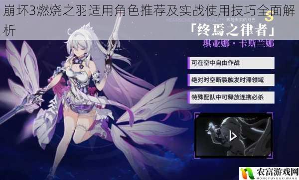 崩坏3燃烧之羽适用角色推荐及实战使用技巧全面解析