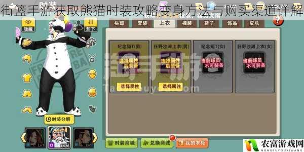 街篮手游获取熊猫时装攻略变身方法与购买渠道详解