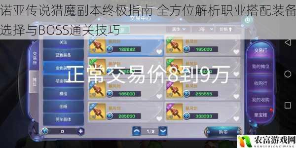 诺亚传说猎魔副本终极指南 全方位解析职业搭配装备选择与BOSS通关技巧