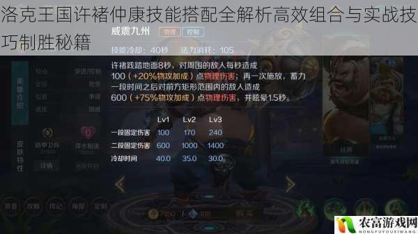 洛克王国许褚仲康技能搭配全解析高效组合与实战技巧制胜秘籍