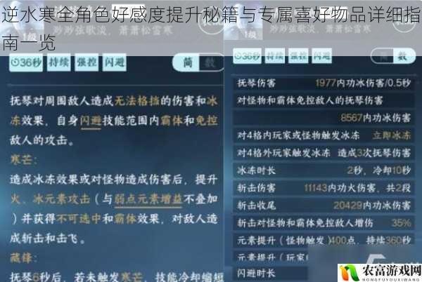 逆水寒全角色好感度提升秘籍与专属喜好物品详细指南一览