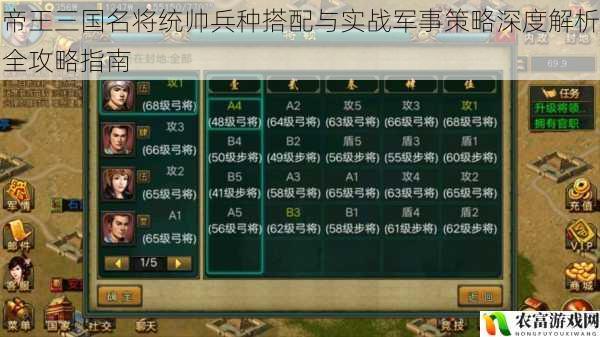 帝王三国名将统帅兵种搭配与实战军事策略深度解析全攻略指南