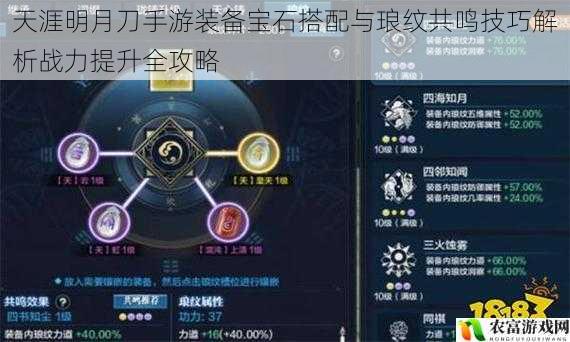 天涯明月刀手游装备宝石搭配与琅纹共鸣技巧解析战力提升全攻略