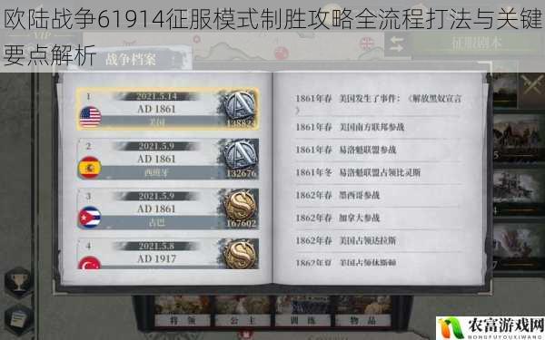 欧陆战争61914征服模式制胜攻略全流程打法与关键要点解析