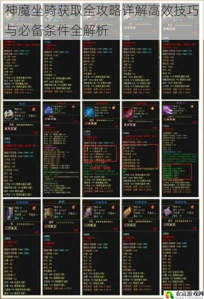 神魔坐骑获取全攻略详解高效技巧与必备条件全解析