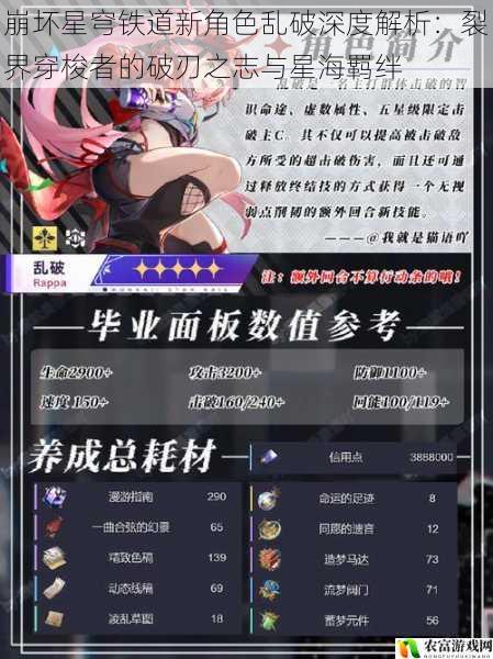 崩坏星穹铁道新角色乱破深度解析:裂界穿梭者的破刃之志与星海羁绊